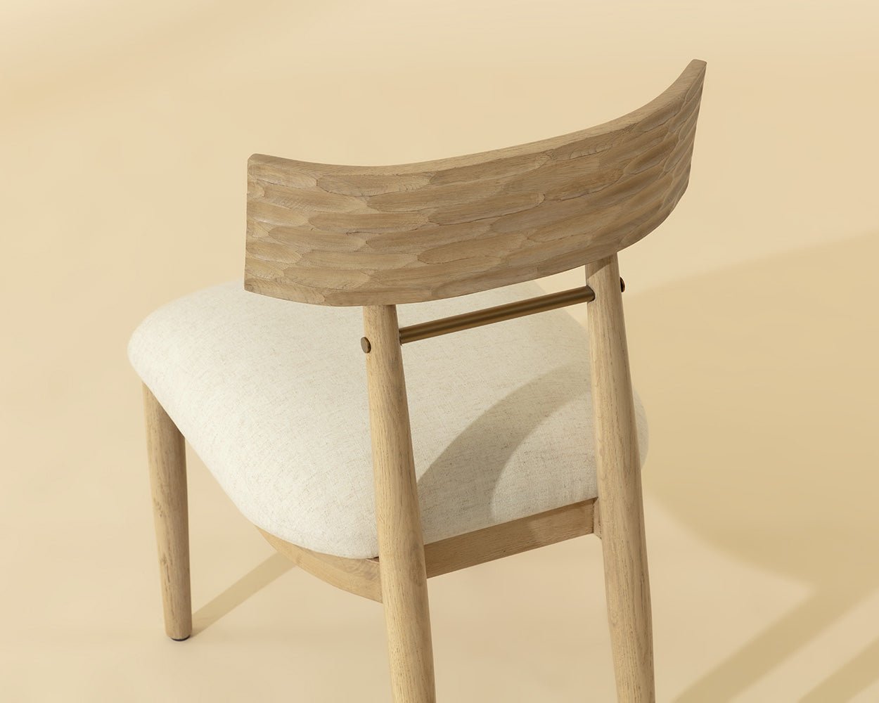 Florian Dining Chair - Light Oak Geralt Linen - Image 3