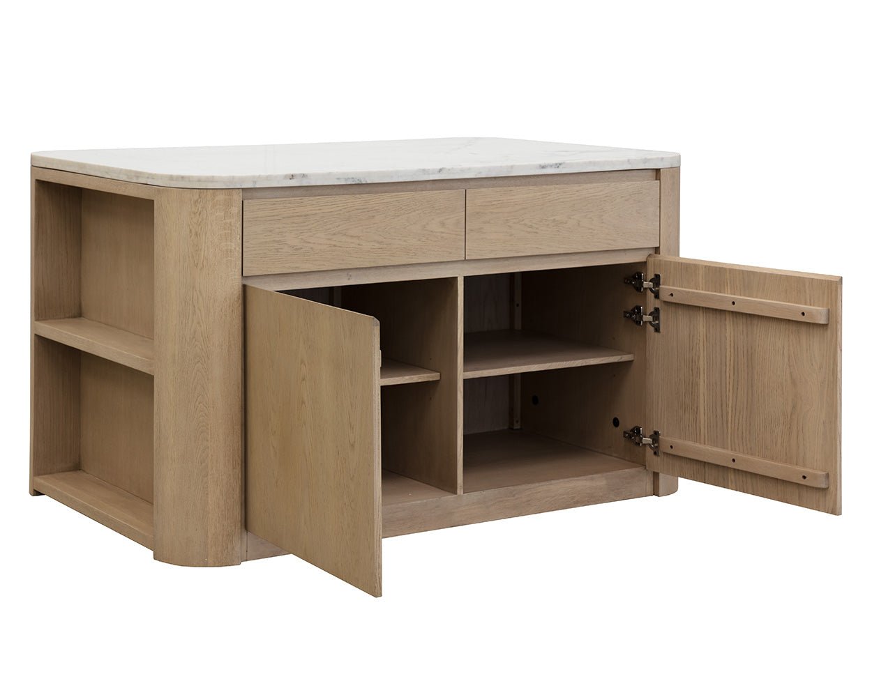 Romilly Kitchen Island Light Oak - Image 6