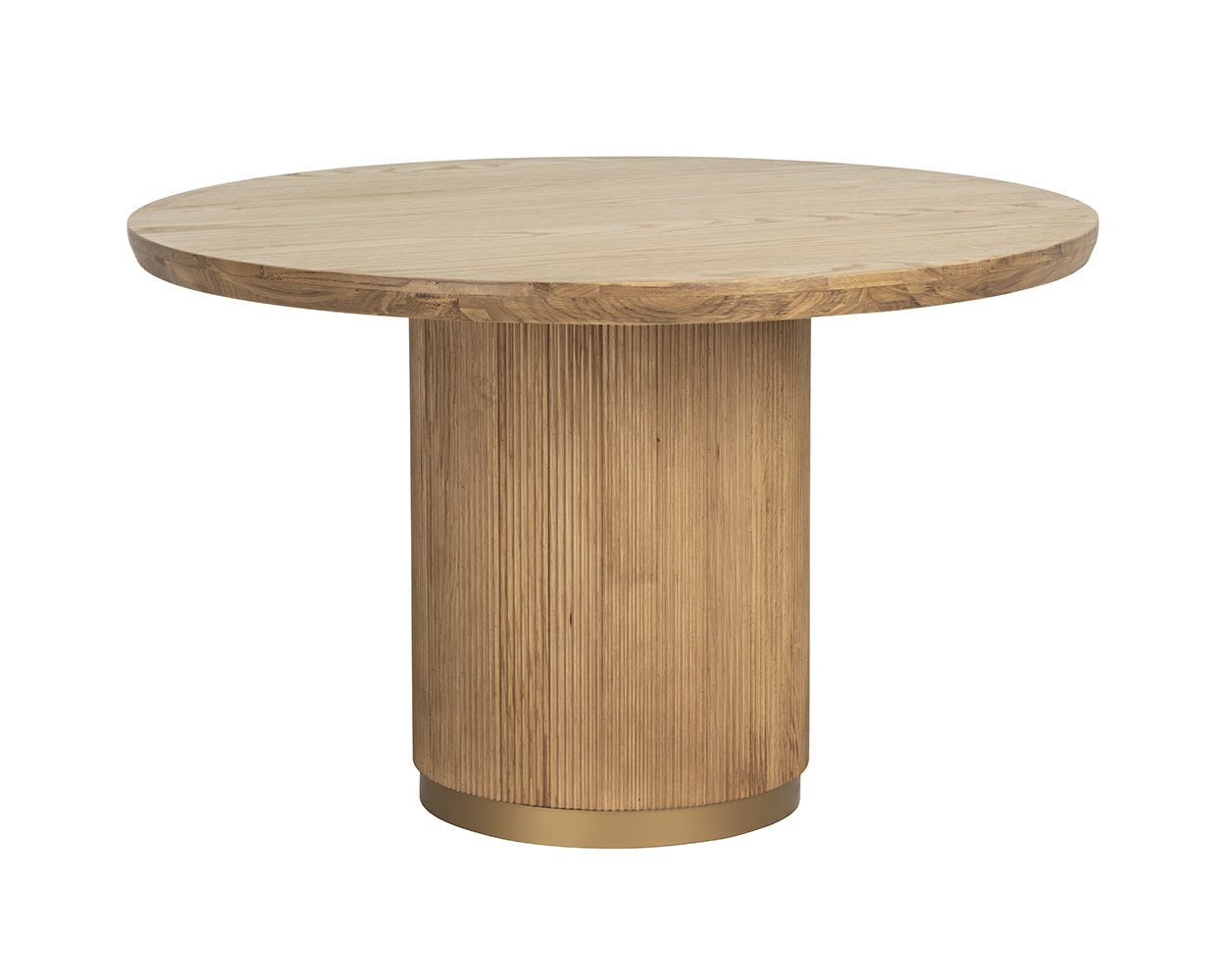 Kalla Dining Table - 48" - Round Rustic Oak - Image 6