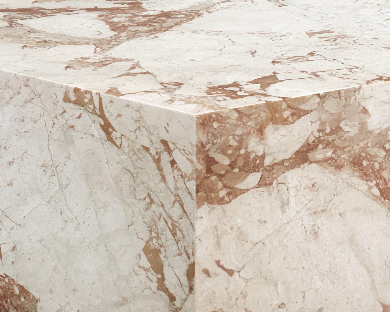 Laros Coffee Table - Rectangular Crema Breccia Marble - Image 8
