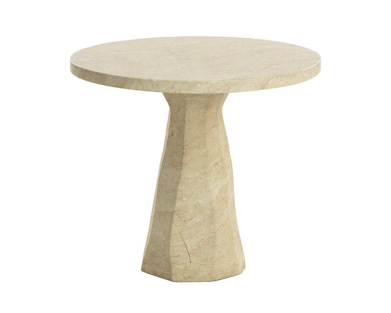 Kliff Bistro Table - Travertine Look - 34" Travertine Look - Image 3