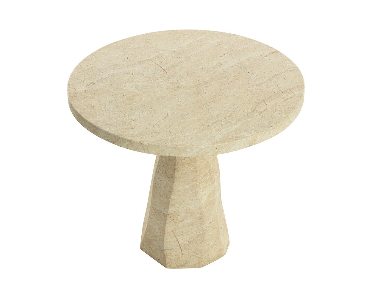 Kliff Bistro Table - Travertine Look - 34" Travertine Look - Image 4