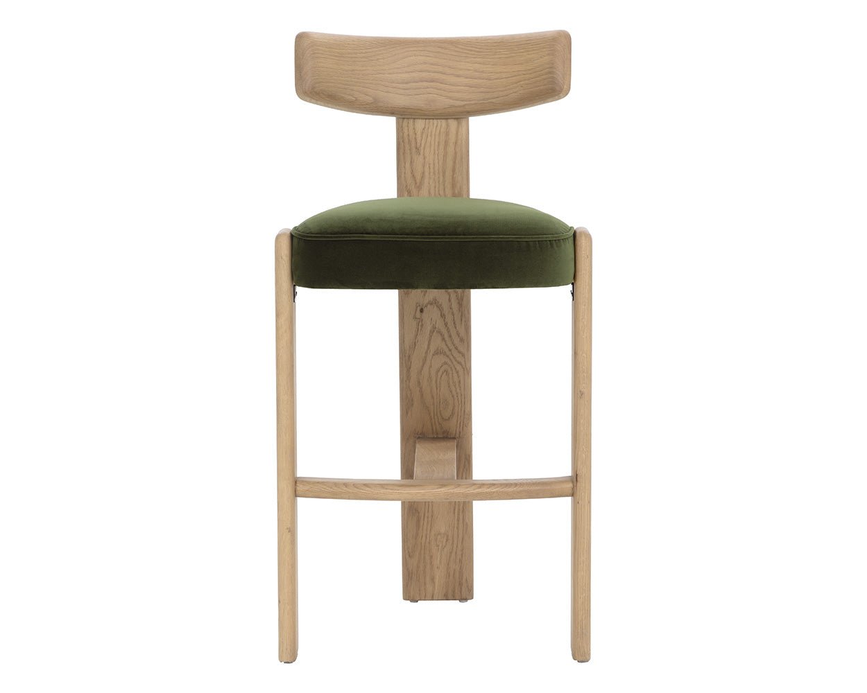 Horton Barstool - Rustic Oak Forest Green - Image 4