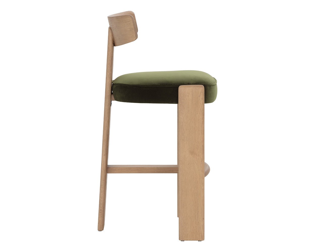 Horton Barstool - Rustic Oak Forest Green - Image 5