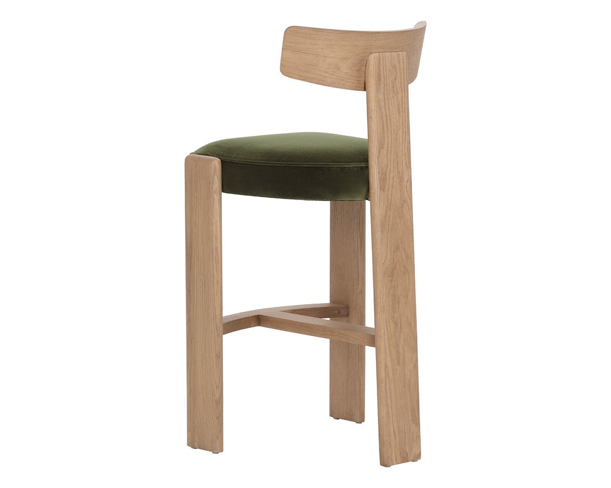Horton Barstool - Rustic Oak Forest Green - Image 6