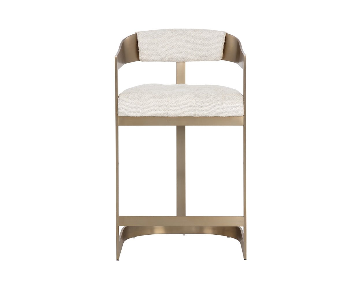 Beaumont Counter Stool - Antique Brass Rhea Light Barley - Image 4