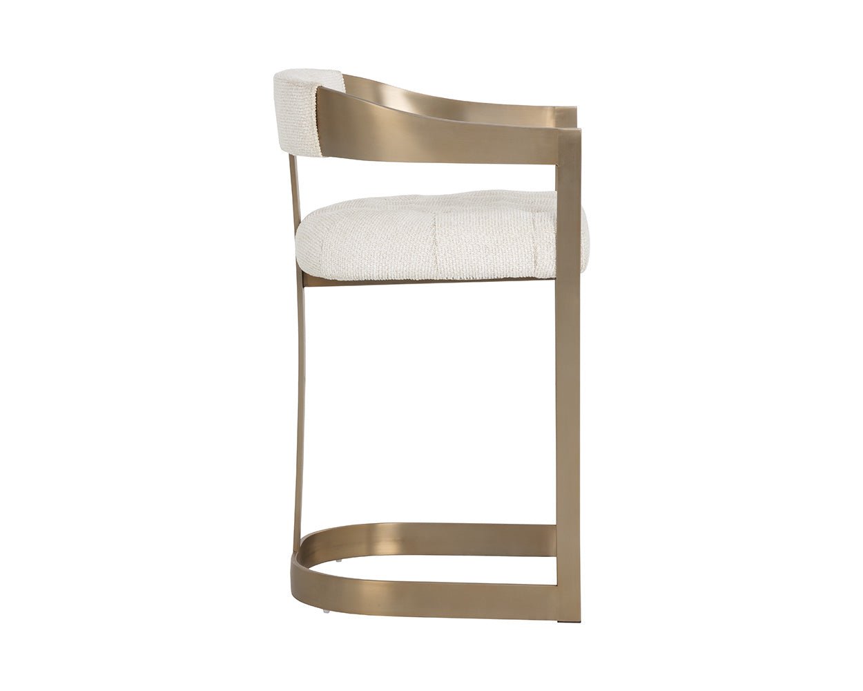 Beaumont Counter Stool - Antique Brass Rhea Light Barley - Image 5