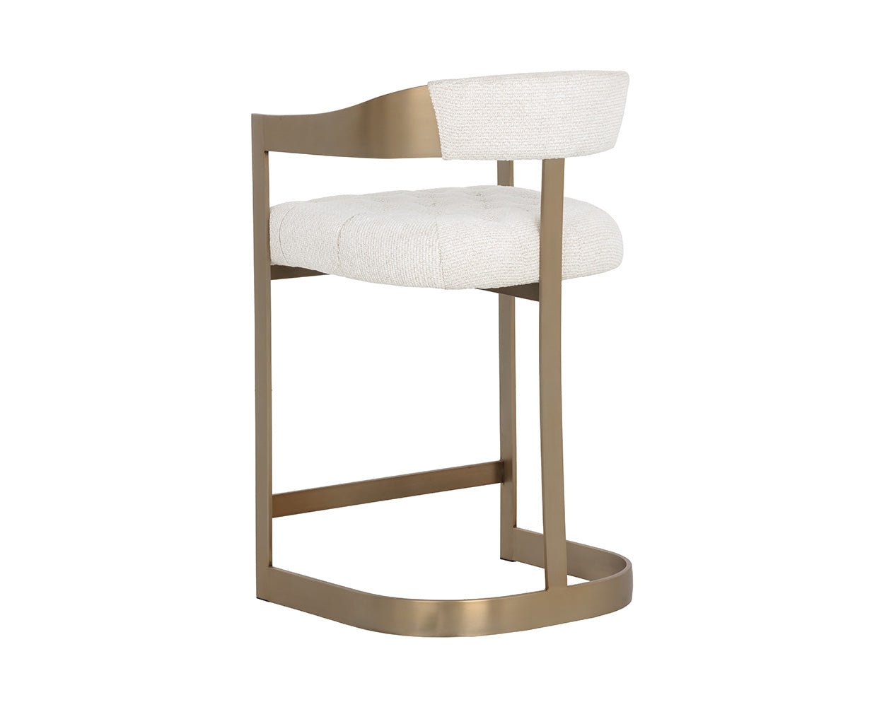 Beaumont Counter Stool - Antique Brass Rhea Light Barley - Image 6