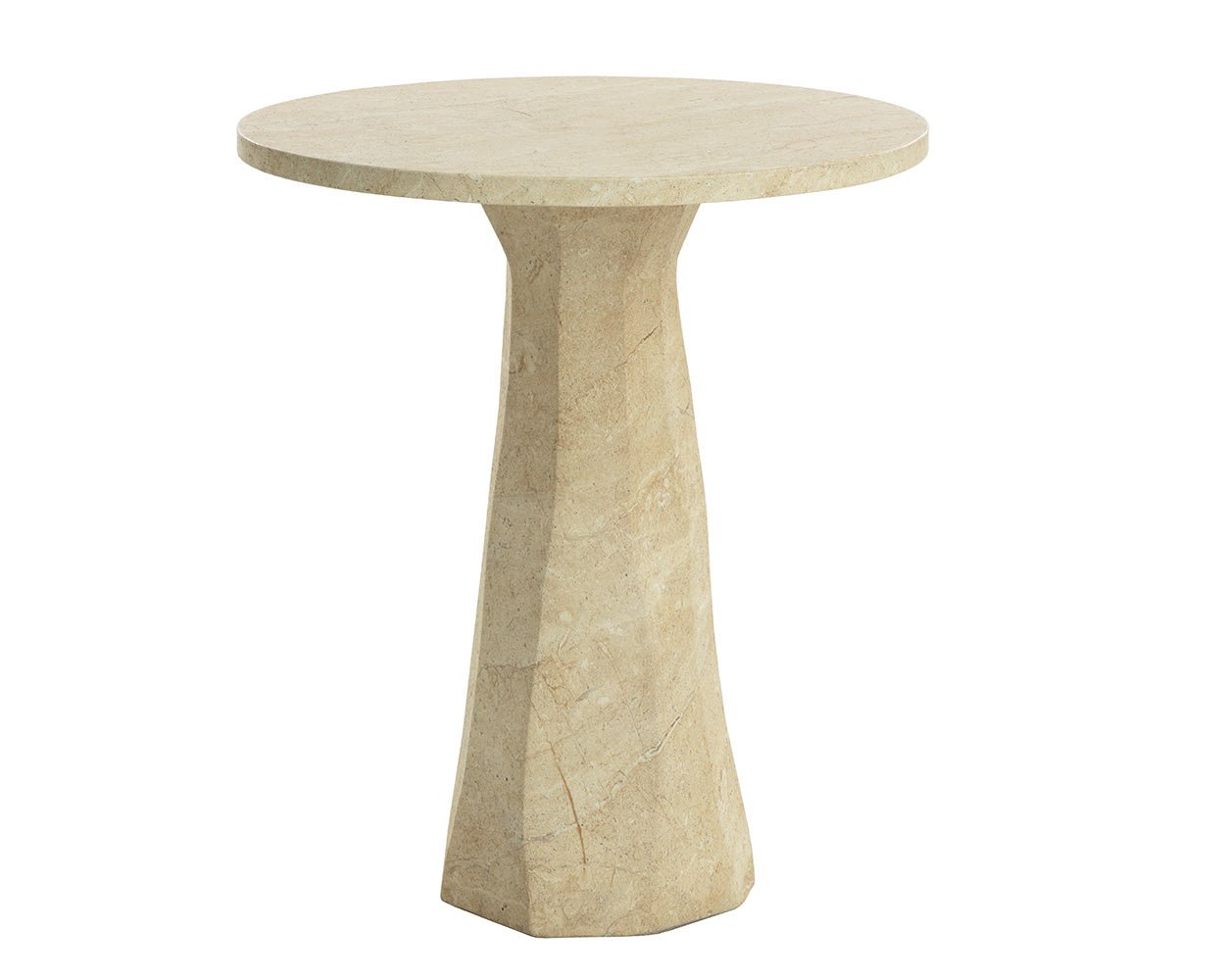Kliff Bar Table - Travertine Look - 34" Travertine Look - Image 3