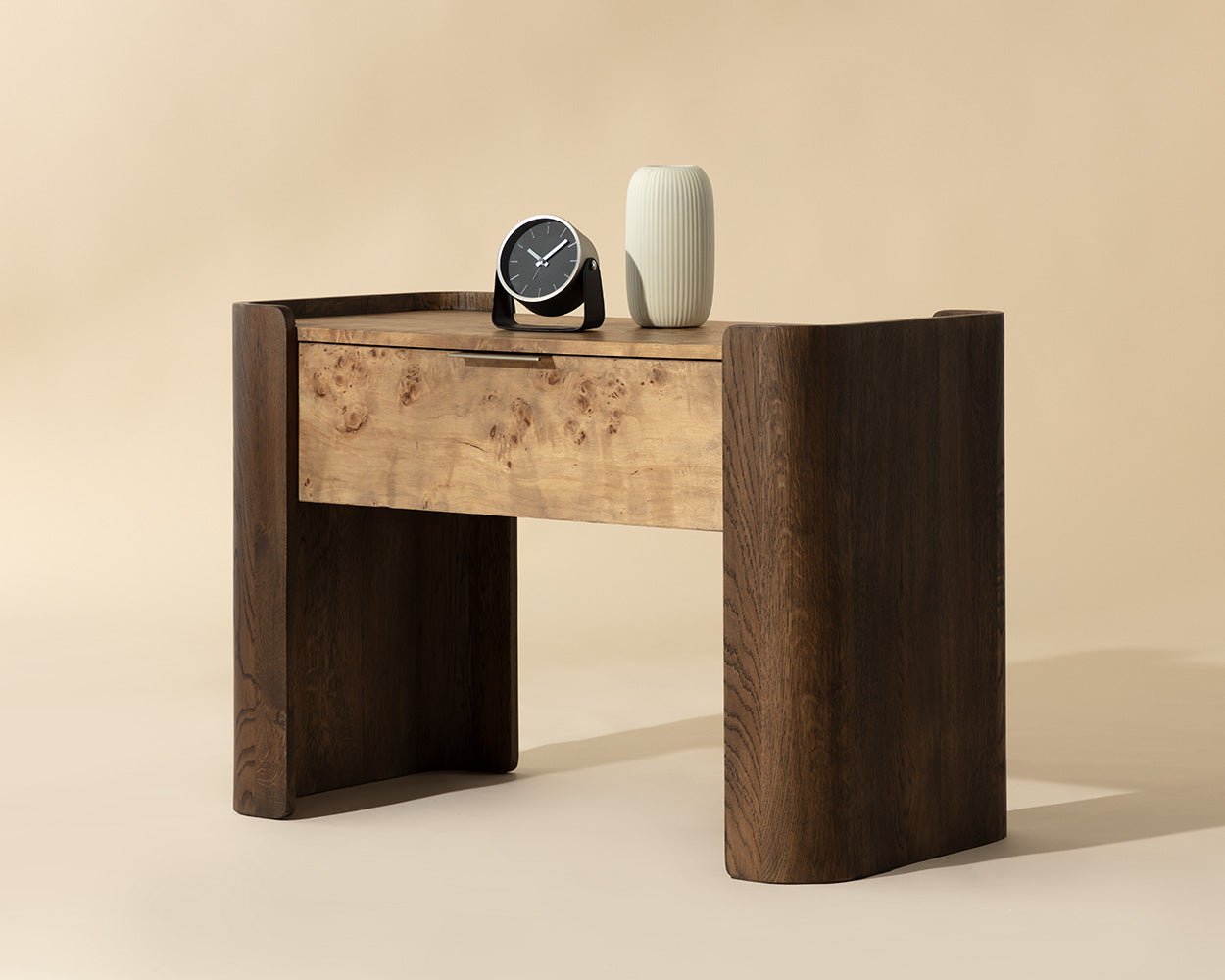 Beryl Nightstand Burl Veneer - Image 3