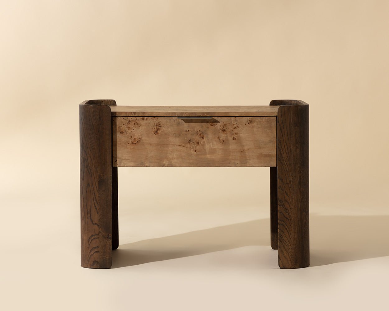 Beryl Nightstand Burl Veneer - Image 4