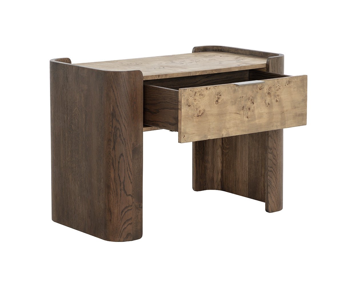 Beryl Nightstand Burl Veneer - Image 9