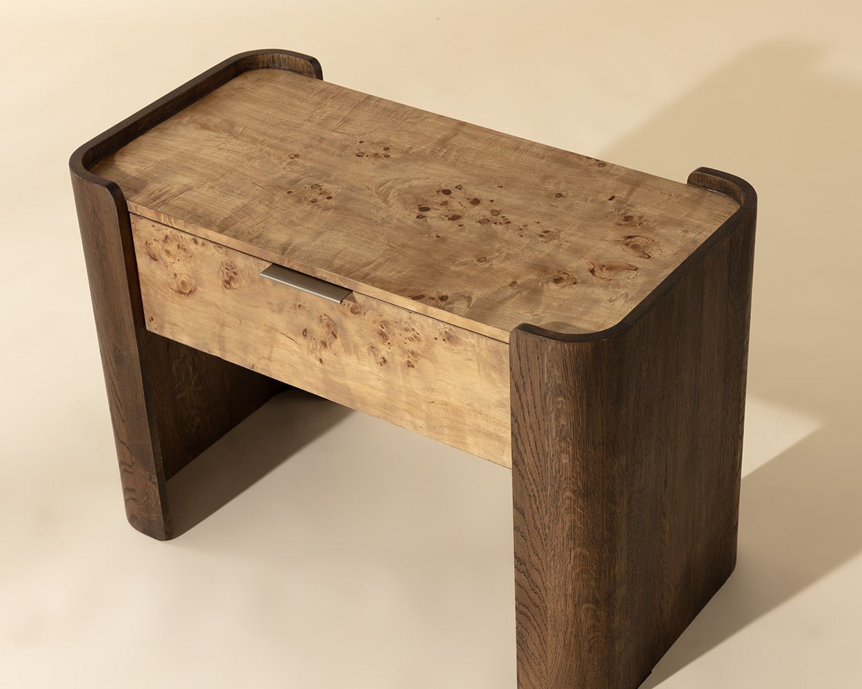 Beryl Nightstand Burl Veneer - Image 5