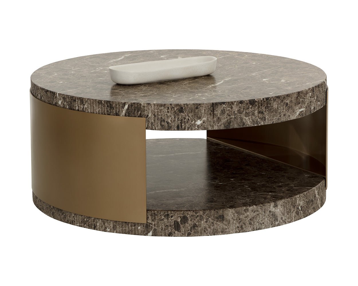 Cavette Coffee Table - Marble Look Dark Emperador - Image 4