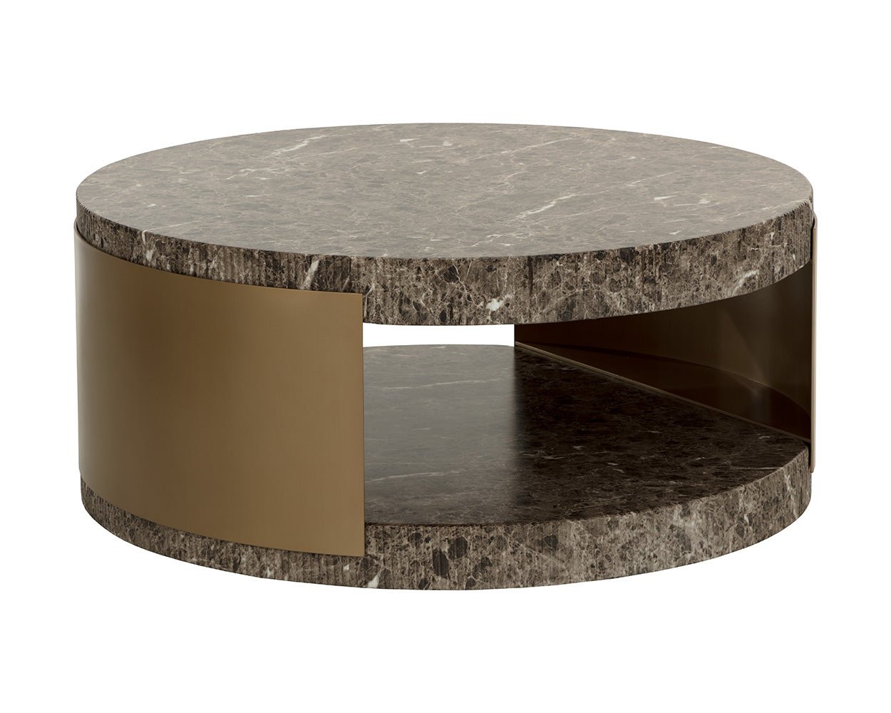 Cavette Coffee Table - Marble Look Dark Emperador - Image 5