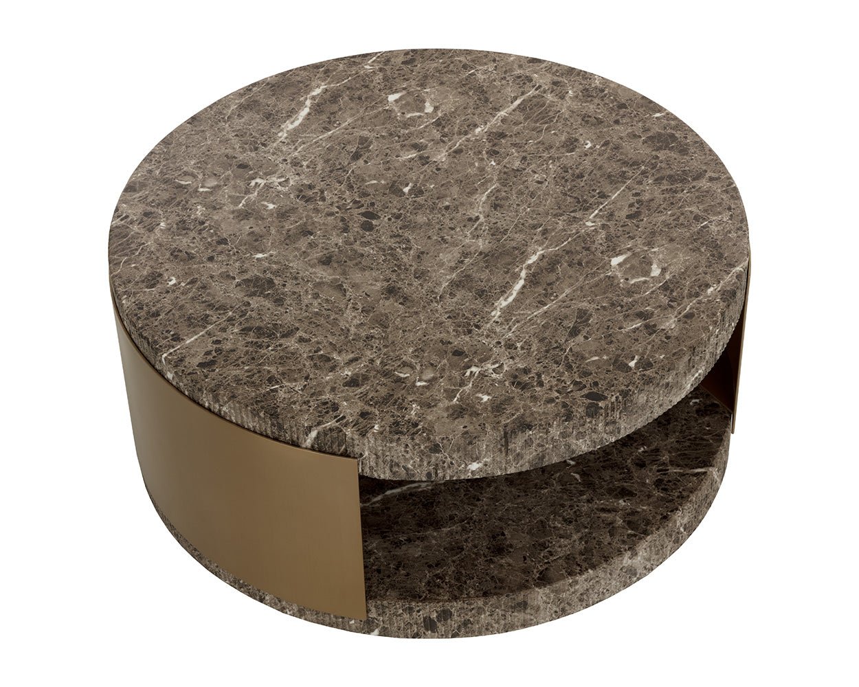 Cavette Coffee Table - Marble Look Dark Emperador - Image 8