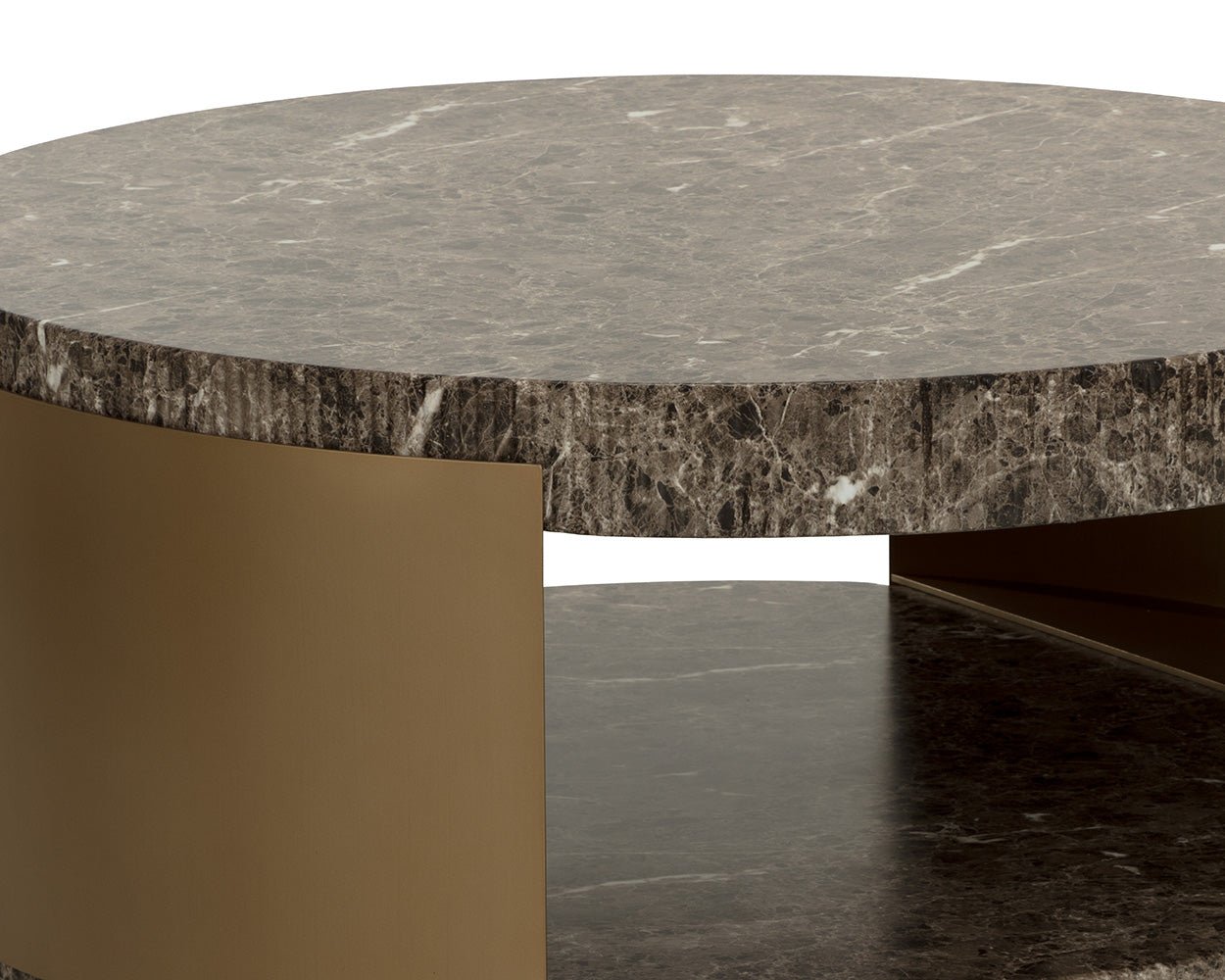 Cavette Coffee Table - Marble Look Dark Emperador - Image 9