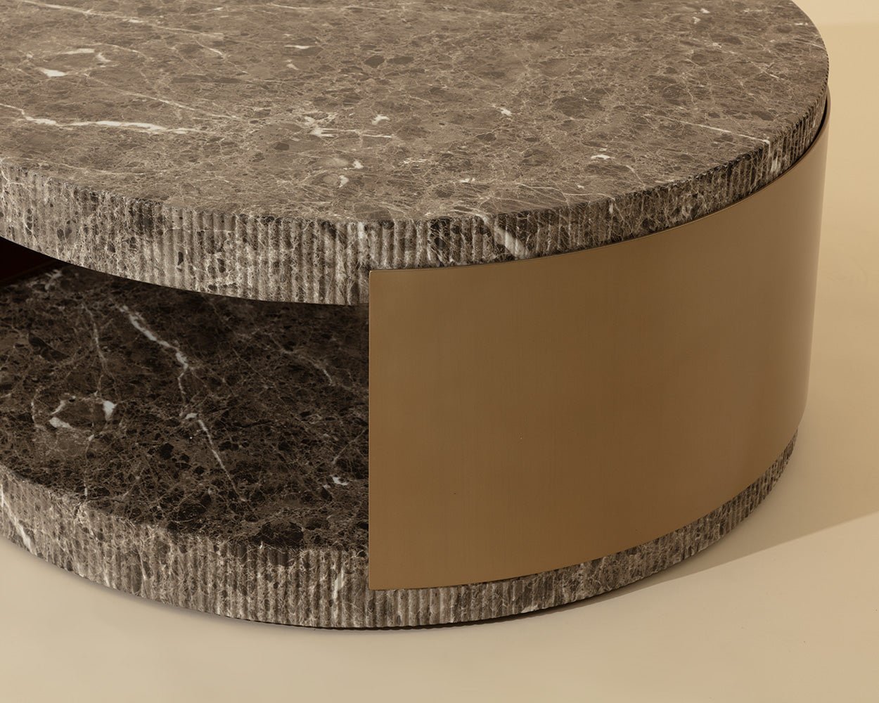 Cavette Coffee Table - Marble Look Dark Emperador - Image 3