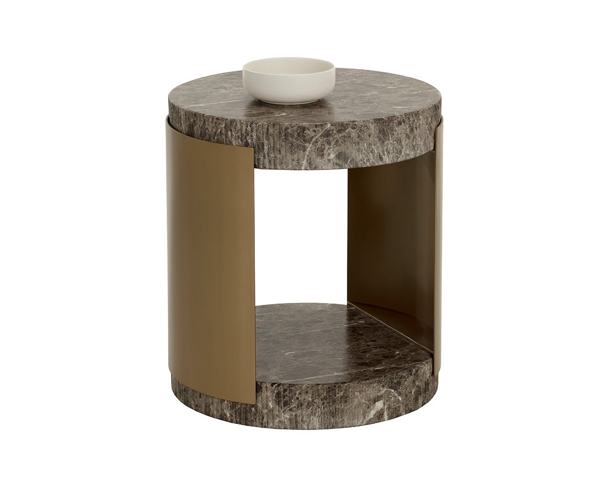 Cavette End Table - Marble Look Dark Emperador - Image 4