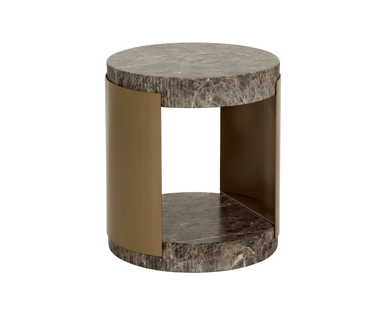 Cavette End Table - Marble Look Dark Emperador - Image 5