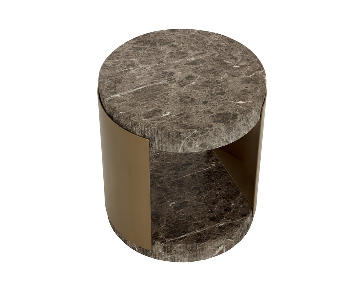 Cavette End Table - Marble Look Dark Emperador - Image 8