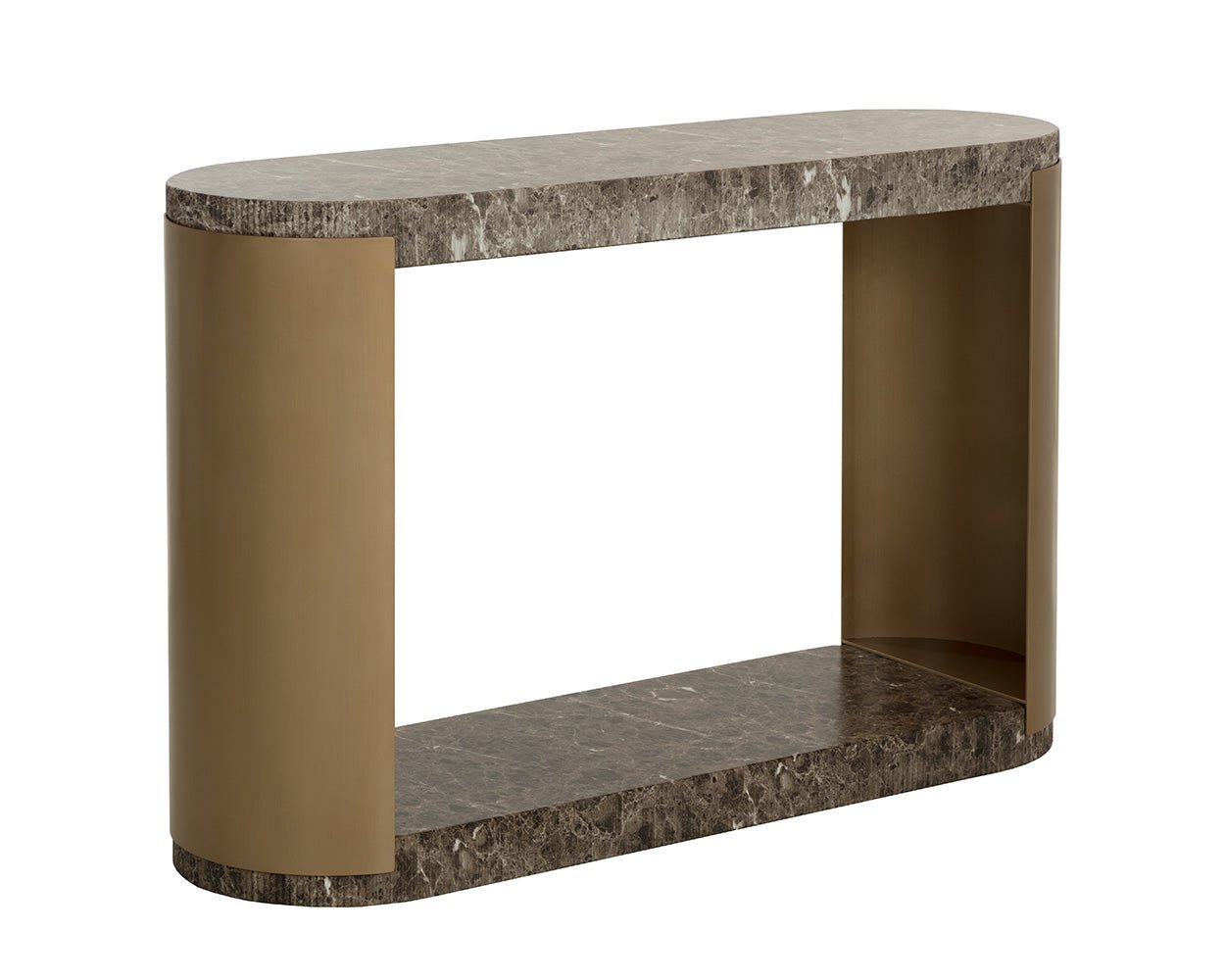 Cavette Console Table - Marble Look Dark Emperador - Image 5
