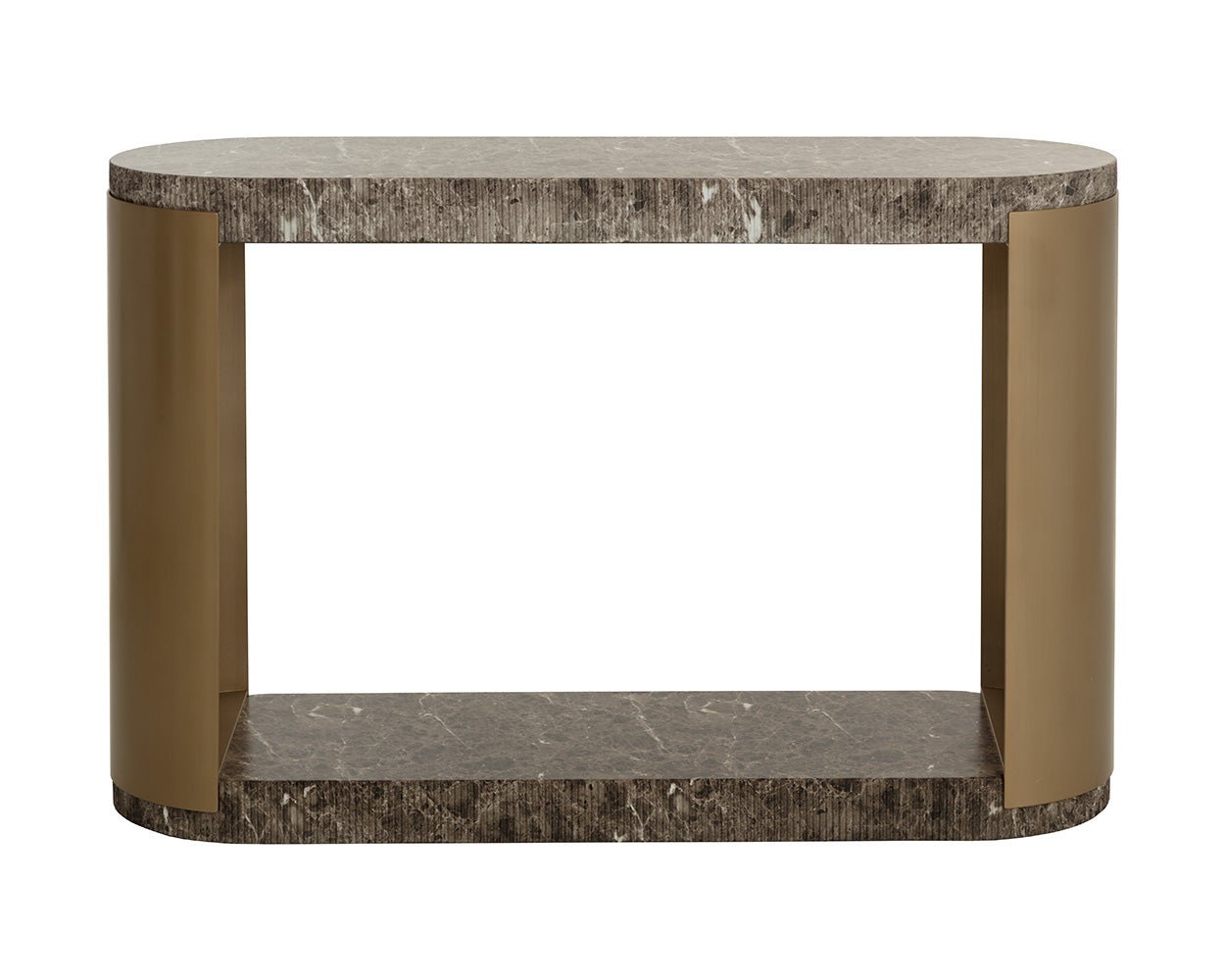 Cavette Console Table - Marble Look Dark Emperador - Image 6