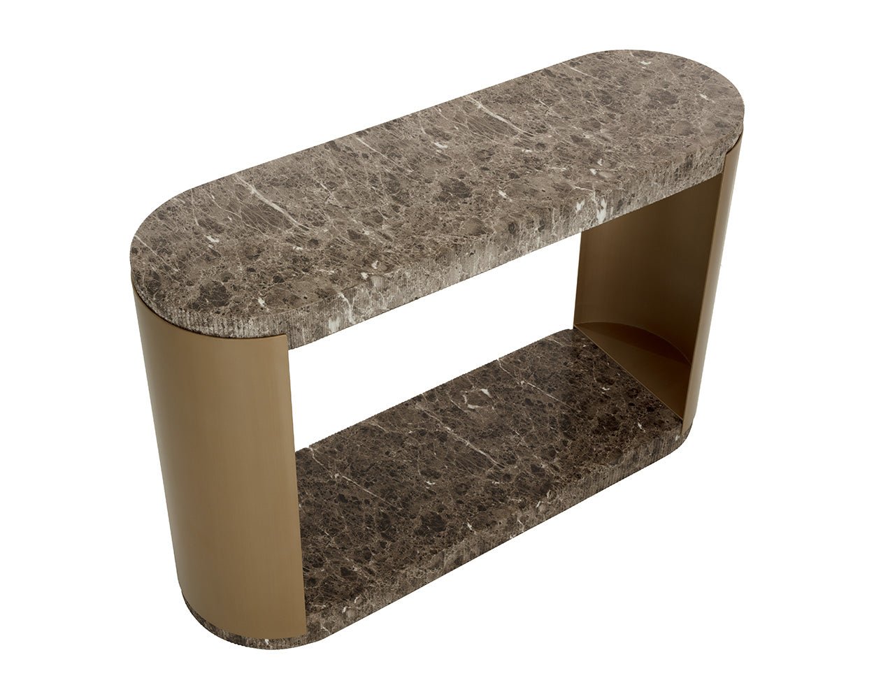 Cavette Console Table - Marble Look Dark Emperador - Image 7