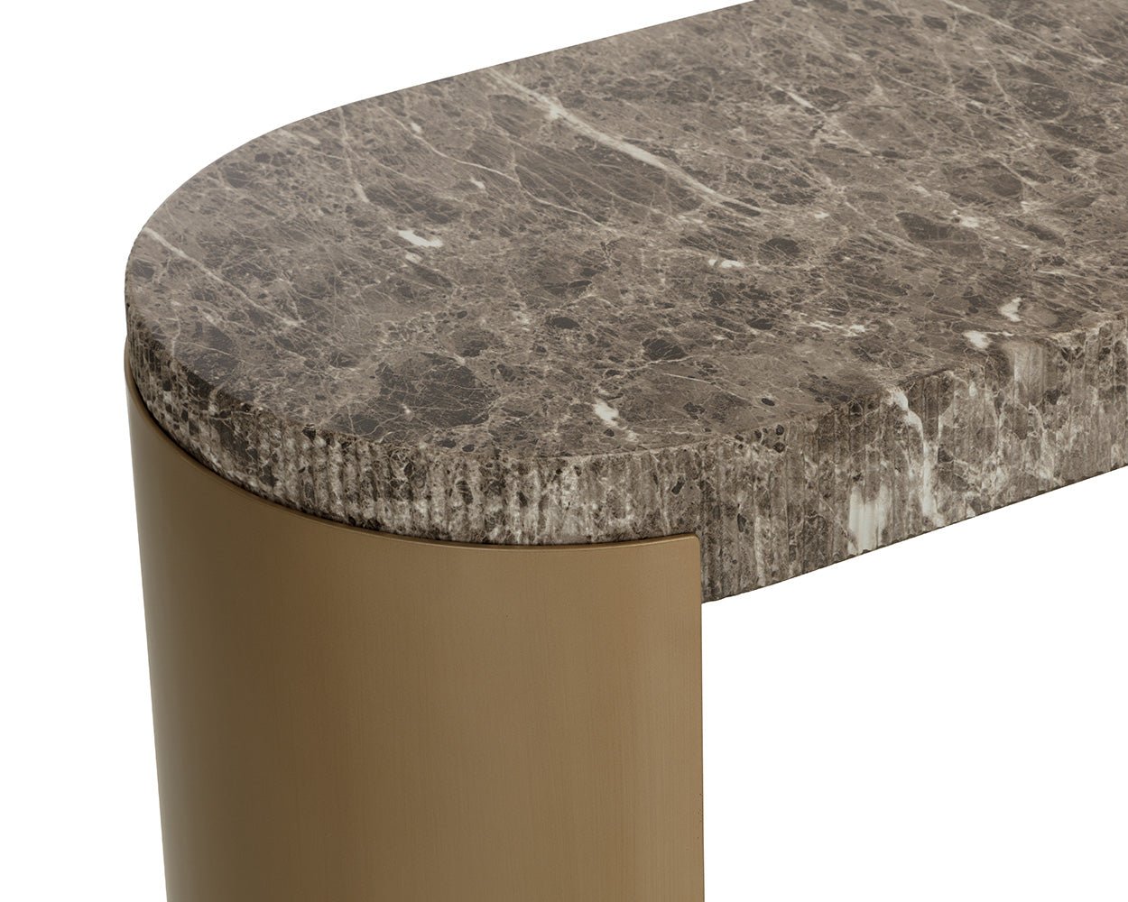 Cavette Console Table - Marble Look Dark Emperador - Image 8