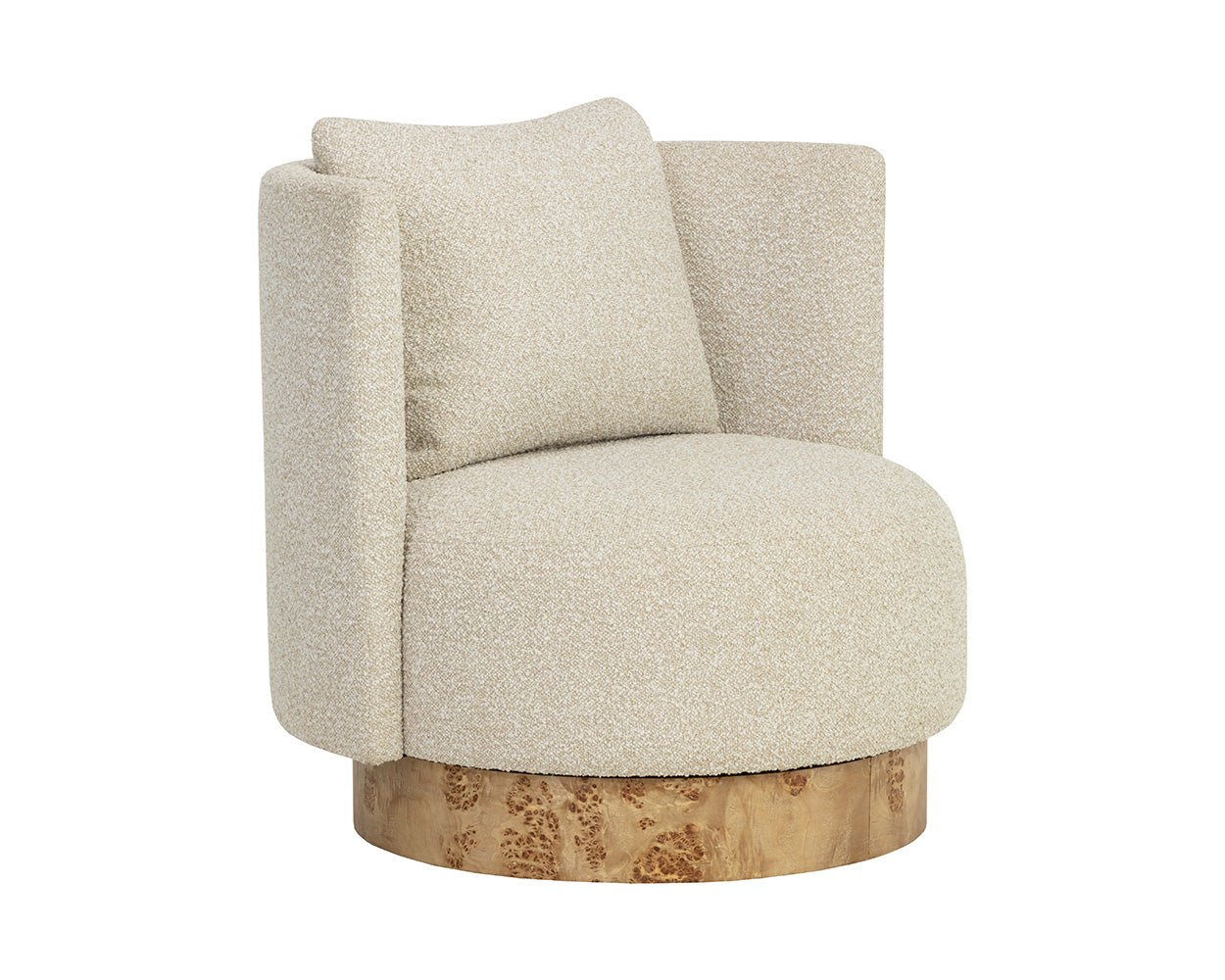 Fortis Swivel Lounge Chair Santa Cruz Oatmeal - Image 3