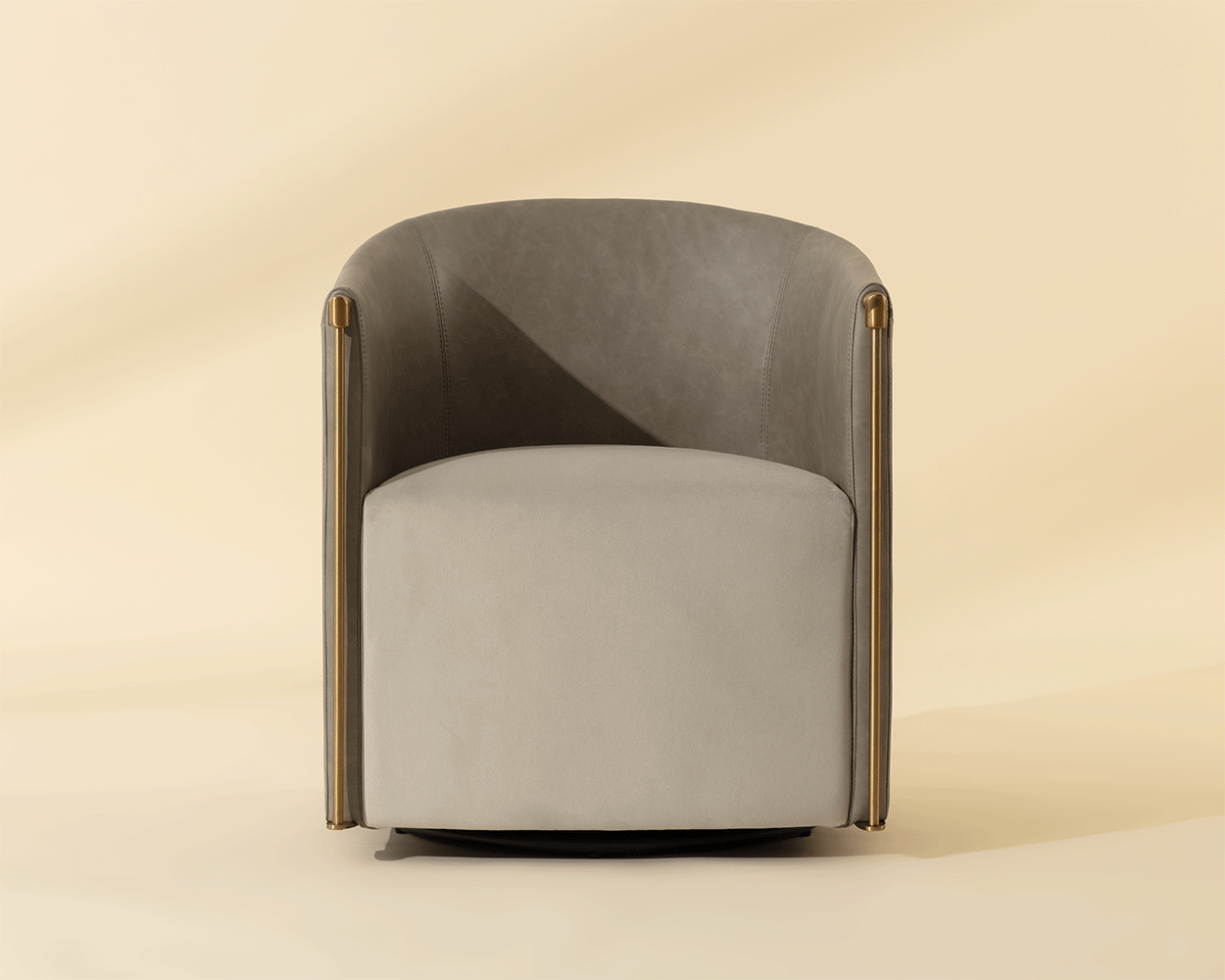 Leontine Swivel Lounge Chair Meg Taupe / Ivanhoe Mineral - Image 8