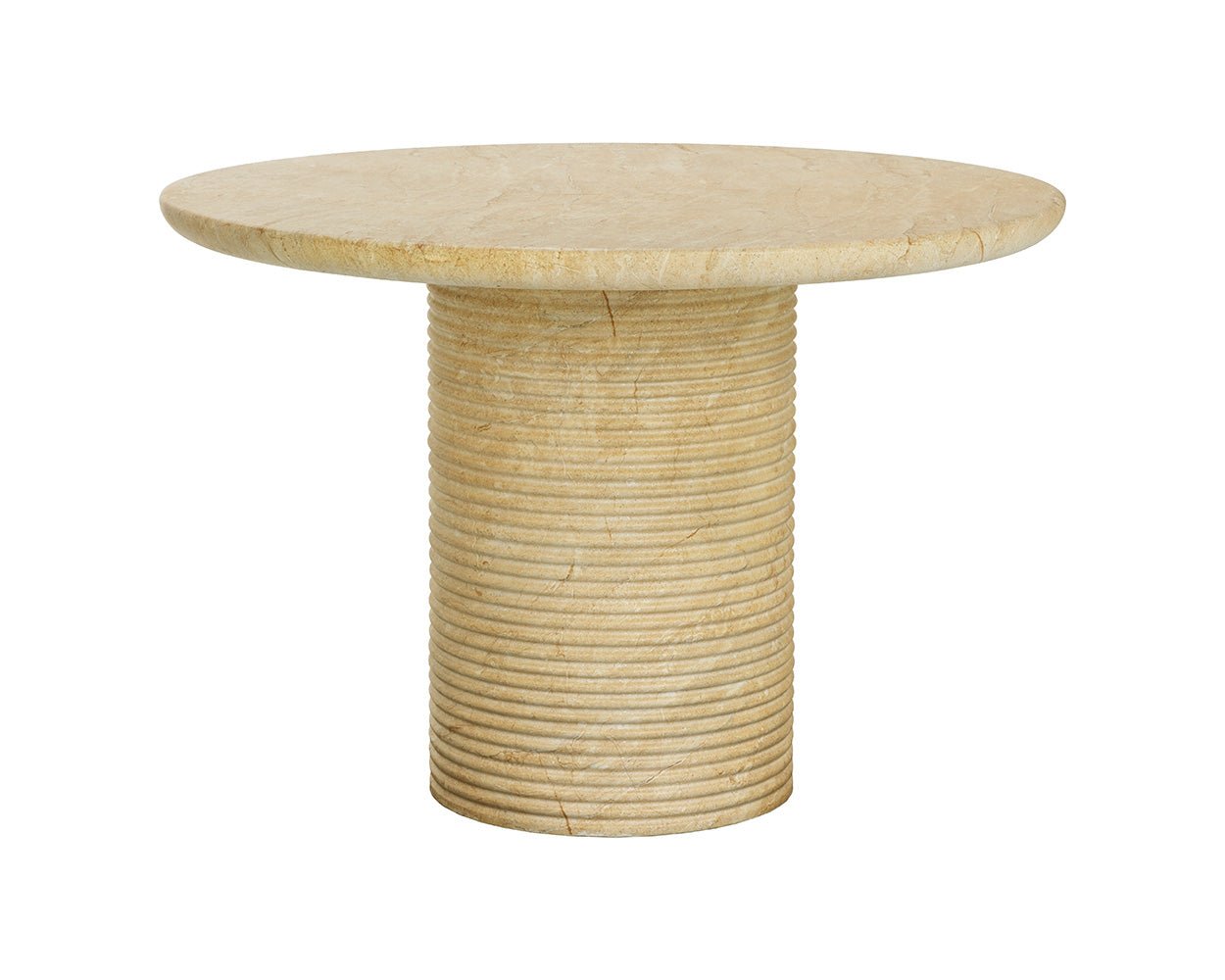 Riva Dining Table - 43" Travertine Look - Image 4