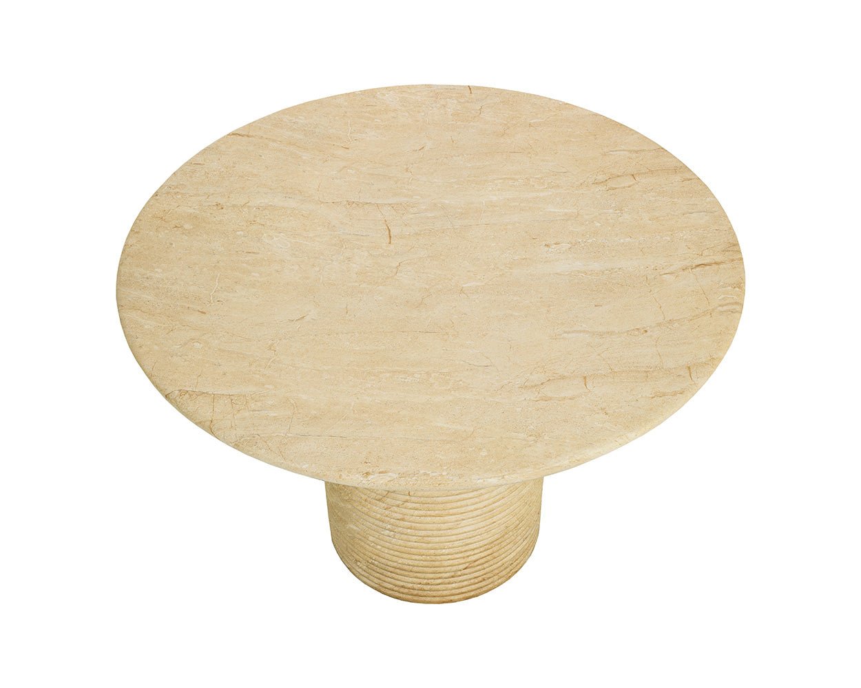 Riva Dining Table - 43" Travertine Look - Image 5