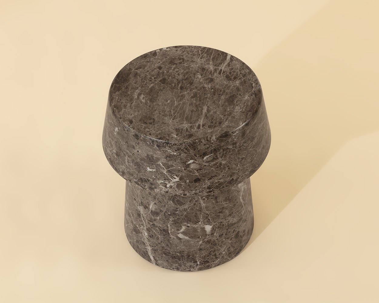 Brie End Table Dark Emperador - Image 3