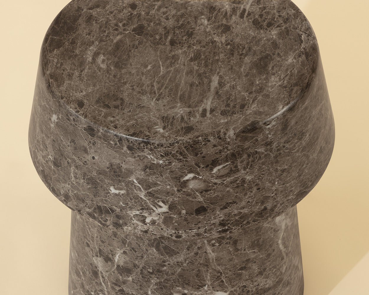 Brie End Table Dark Emperador - Image 4