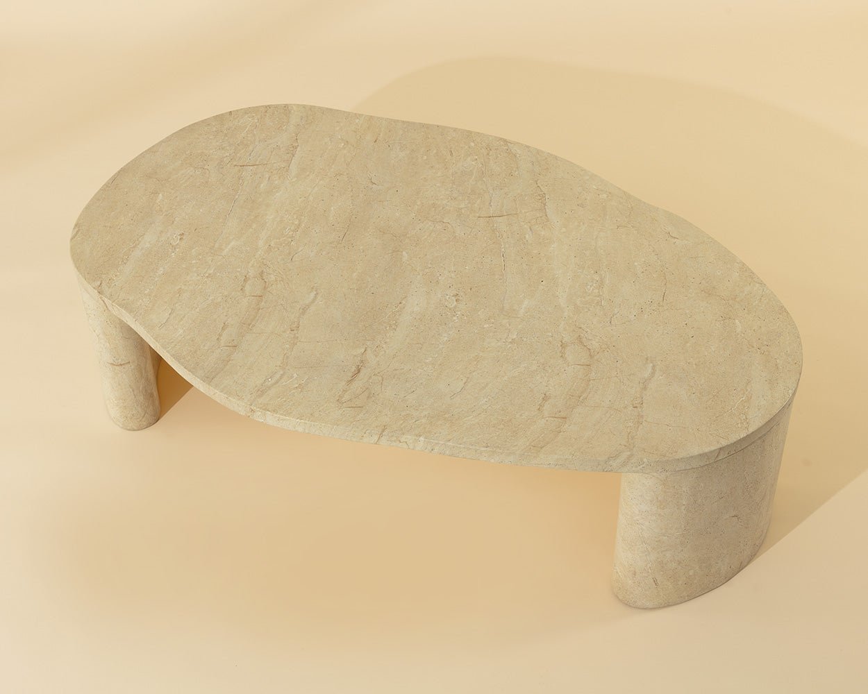 Savinah Coffee Table - Travertine Look Travertine Look - Image 3