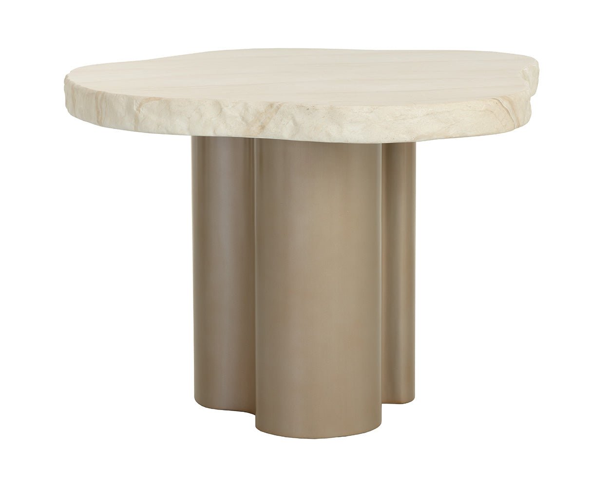 Idris Dining Table - 44" Cream - Image 4