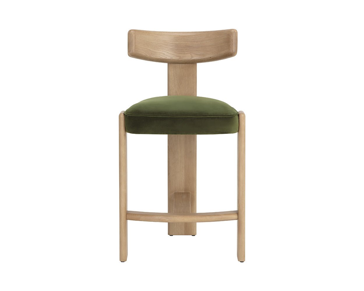Horton Counter Stool - Rustic Oak Forest Green - Image 4