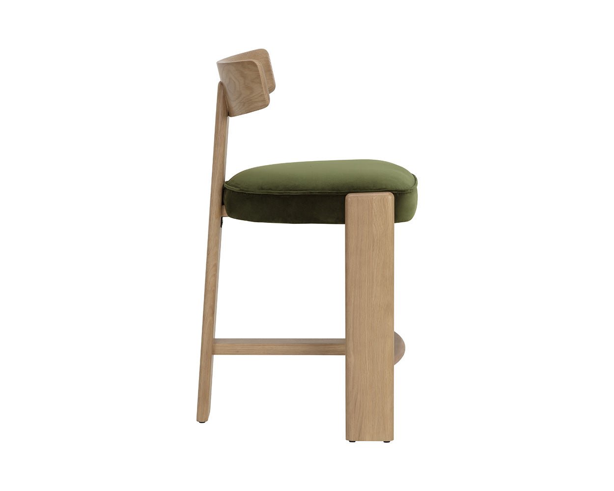Horton Counter Stool - Rustic Oak Forest Green - Image 5