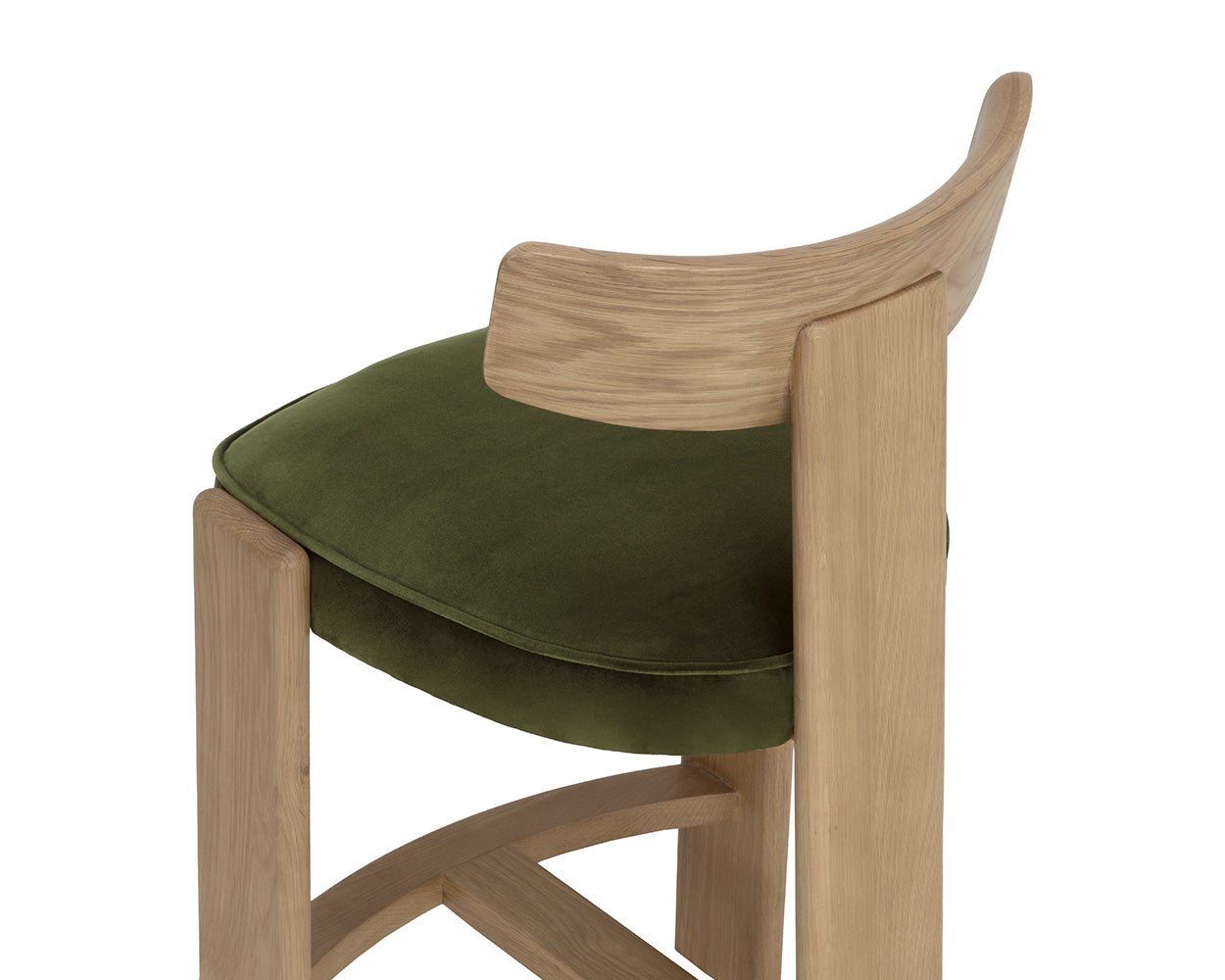 Horton Counter Stool - Rustic Oak Forest Green - Image 7
