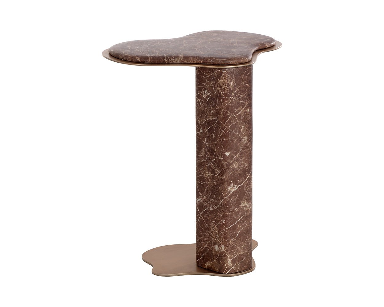 Isola End Table - Marble Look Mocha Marble Look - Image 6