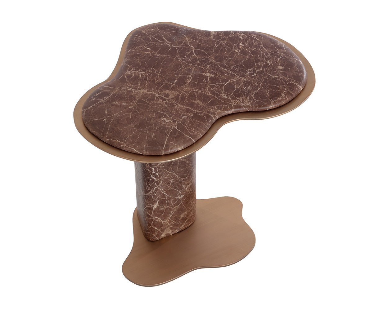 Isola End Table - Marble Look Mocha Marble Look - Image 7