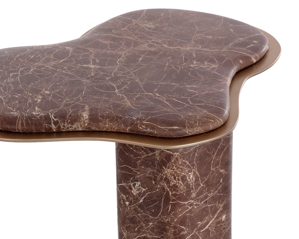 Isola End Table - Marble Look Mocha Marble Look - Image 8