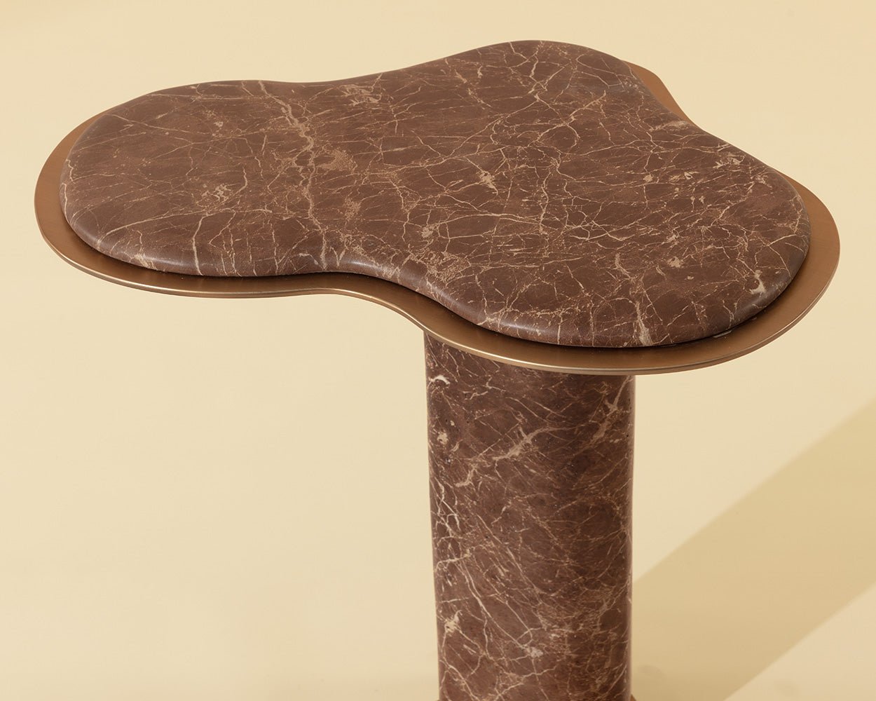 Isola End Table - Marble Look Mocha Marble Look - Image 3