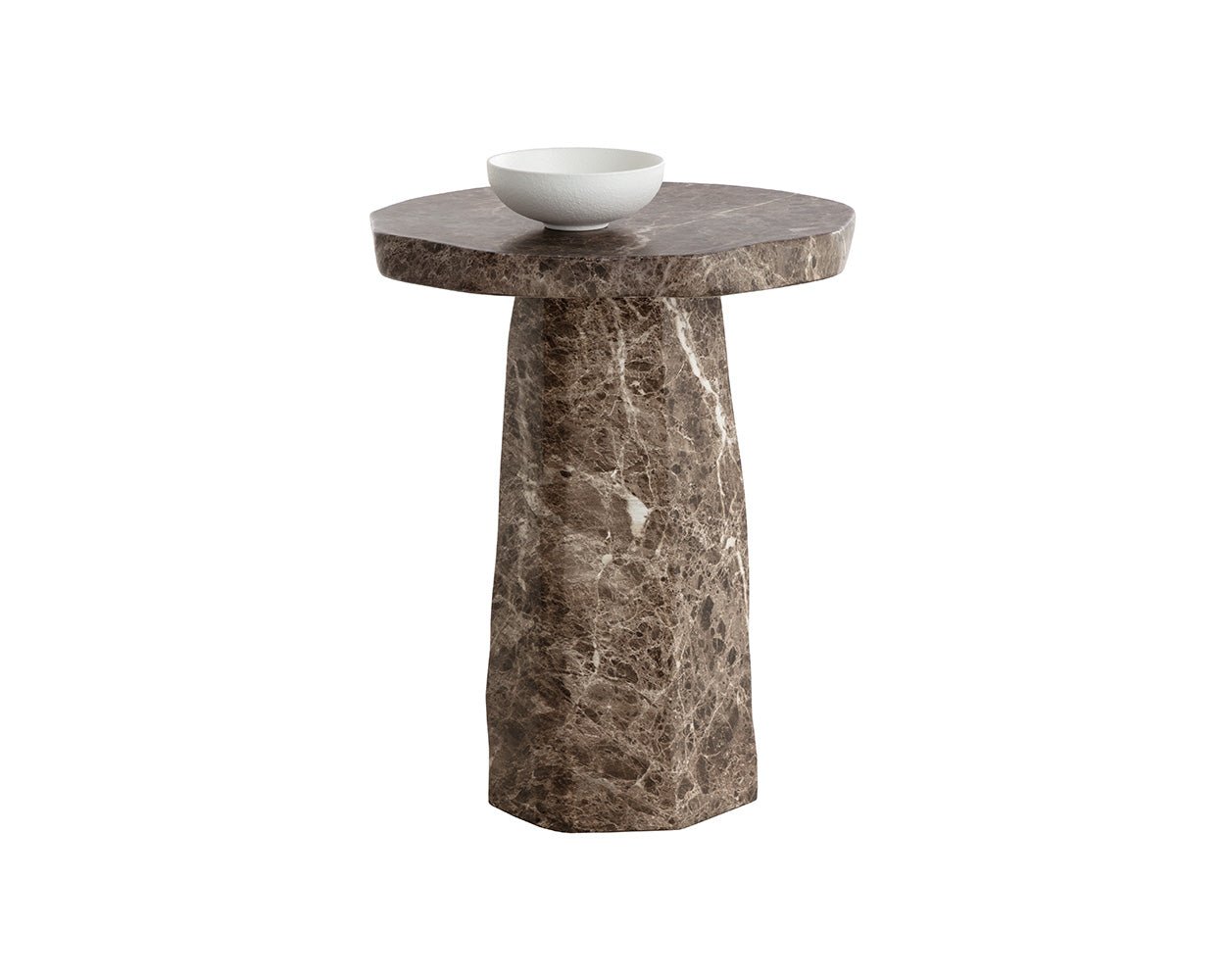 Baldur End Table - Marble Look Dark Emperador - Image 3