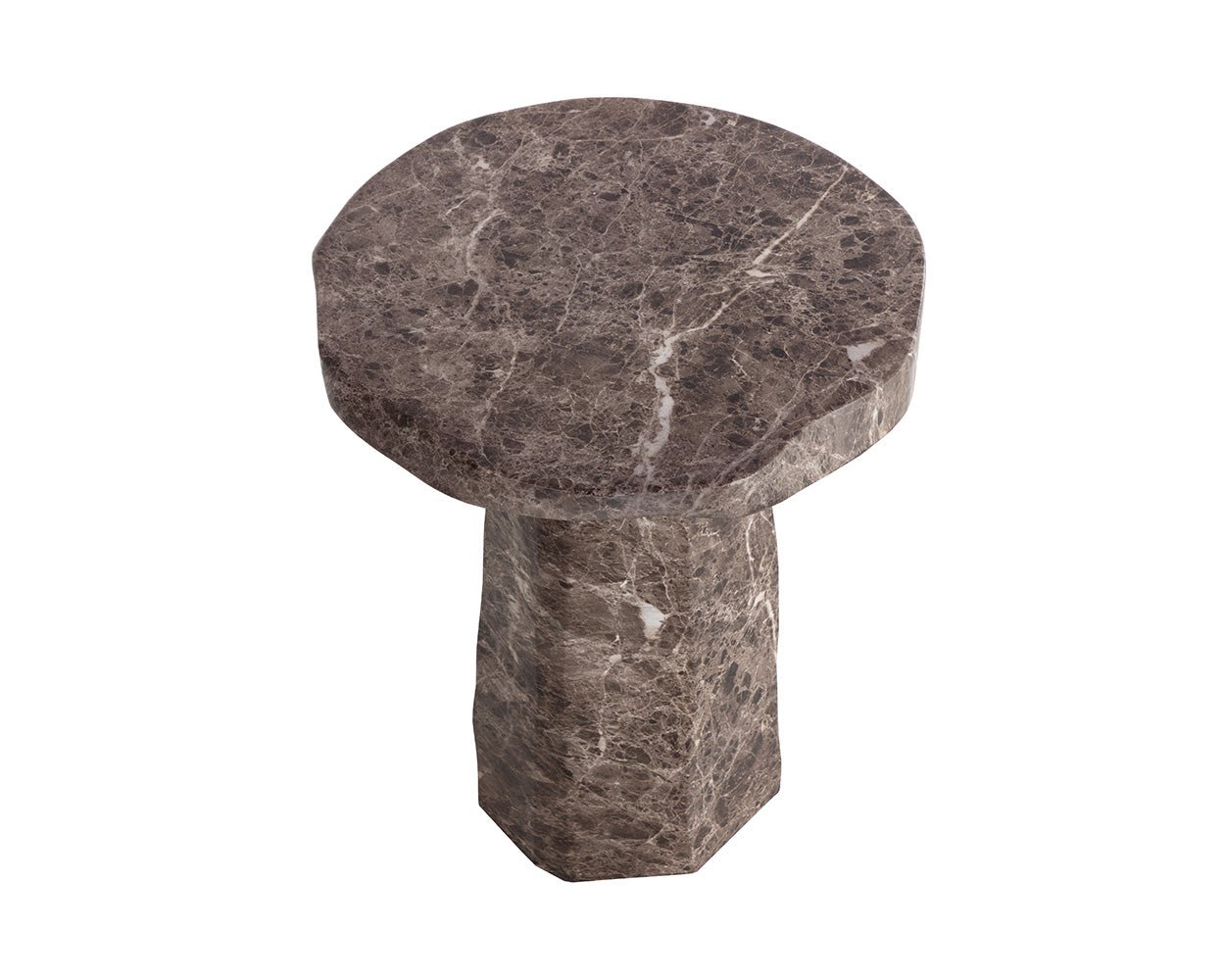 Baldur End Table - Marble Look Dark Emperador - Image 5