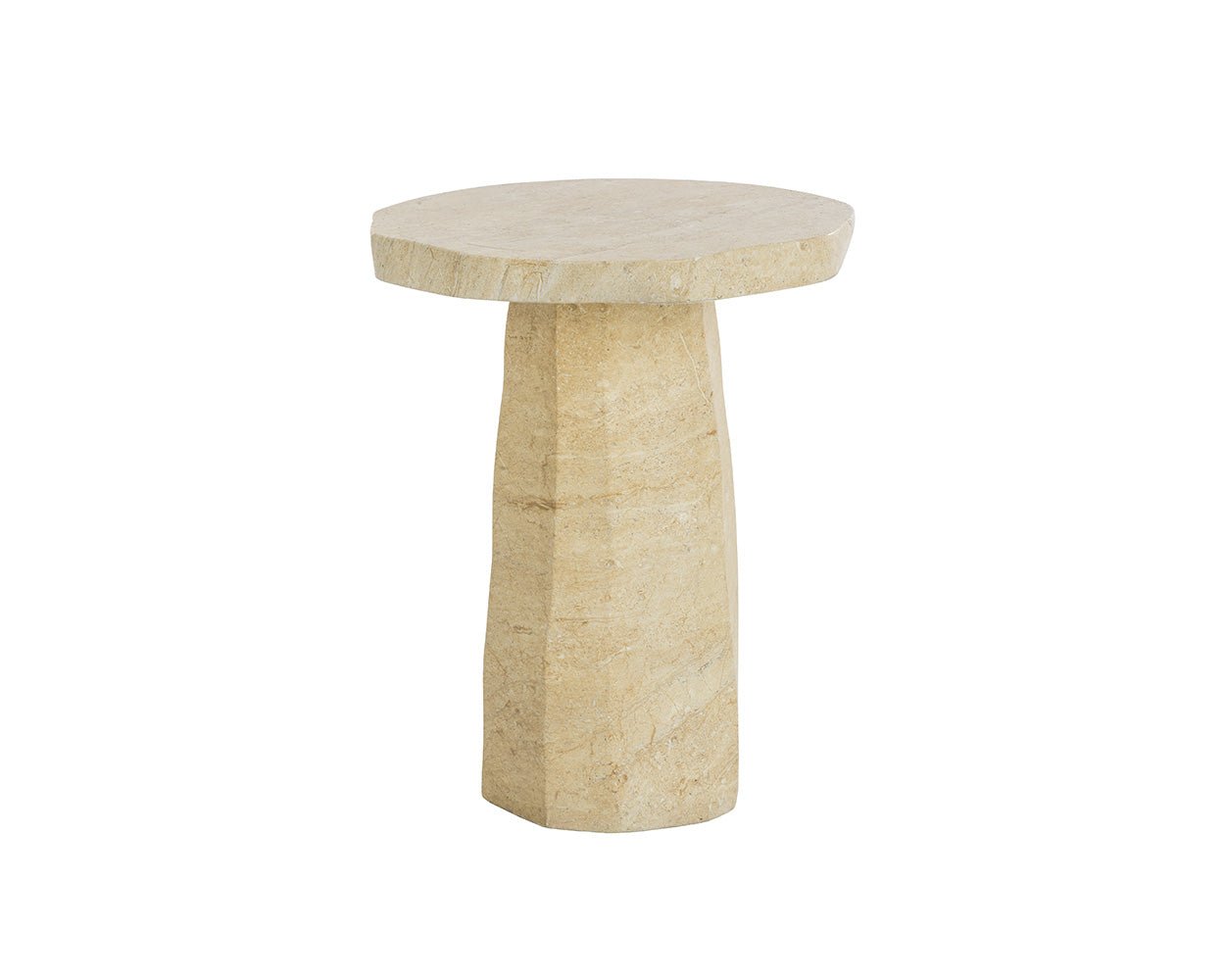 Baldur End Table - Travertine Look Travertine Look - Image 5