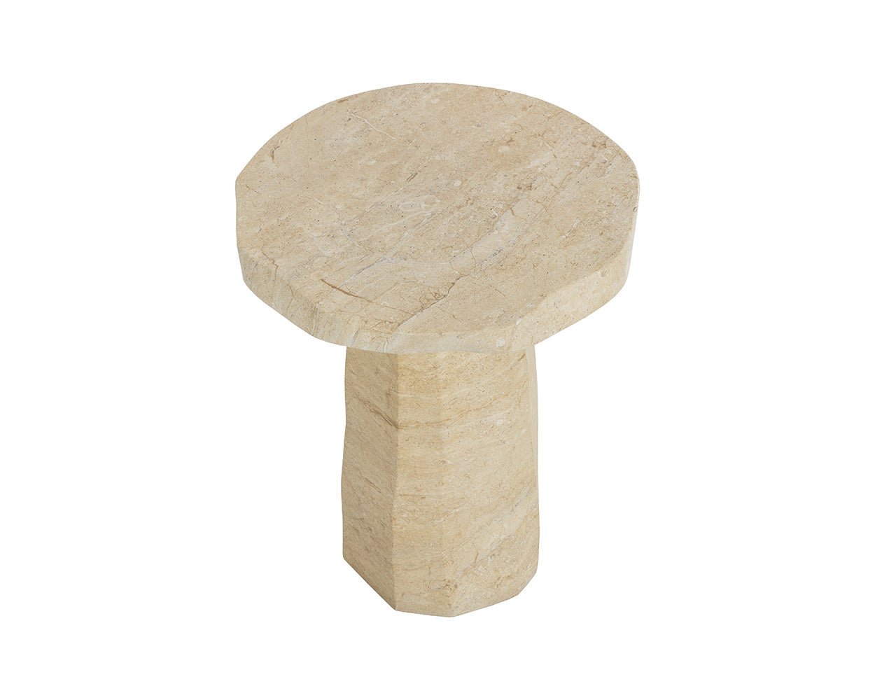 Baldur End Table - Travertine Look Travertine Look - Image 6
