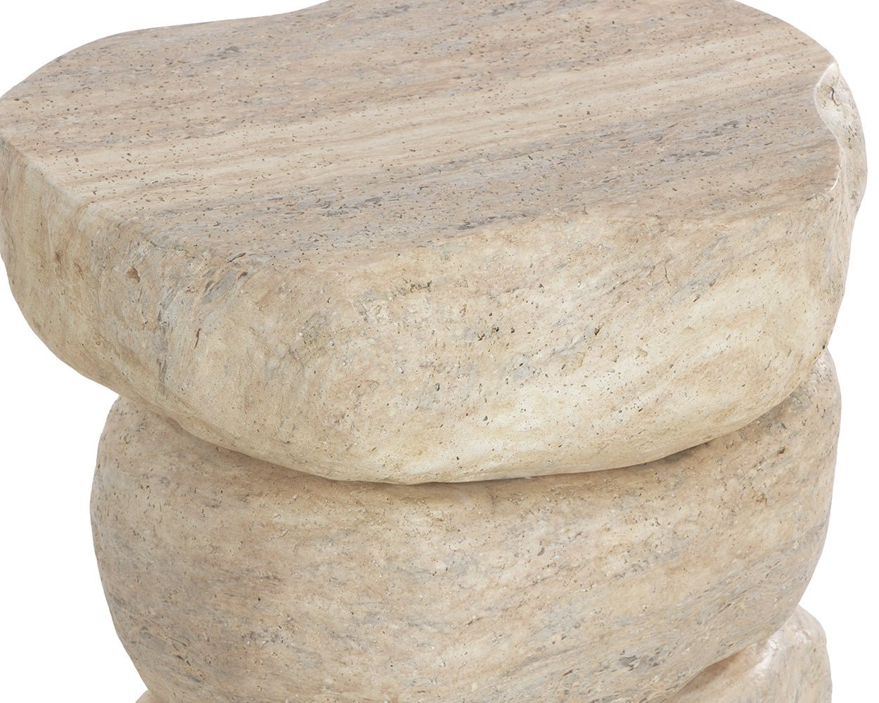 Torbay End Table Dune Travertine - Image 6