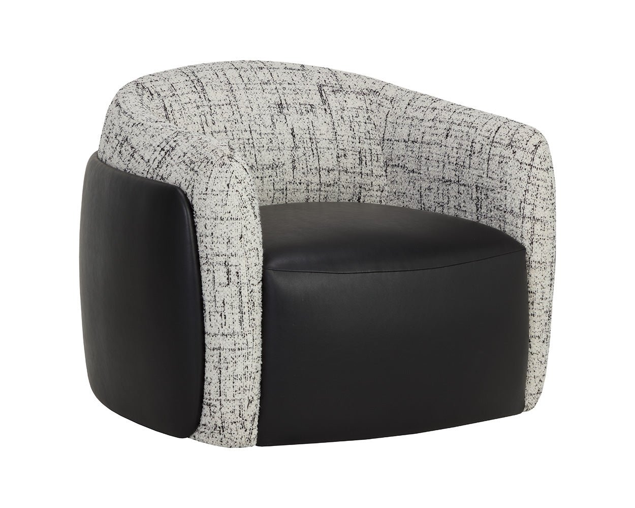 Caris Swivel Lounge Chair Bravo Black / Halton Birch - Image 3